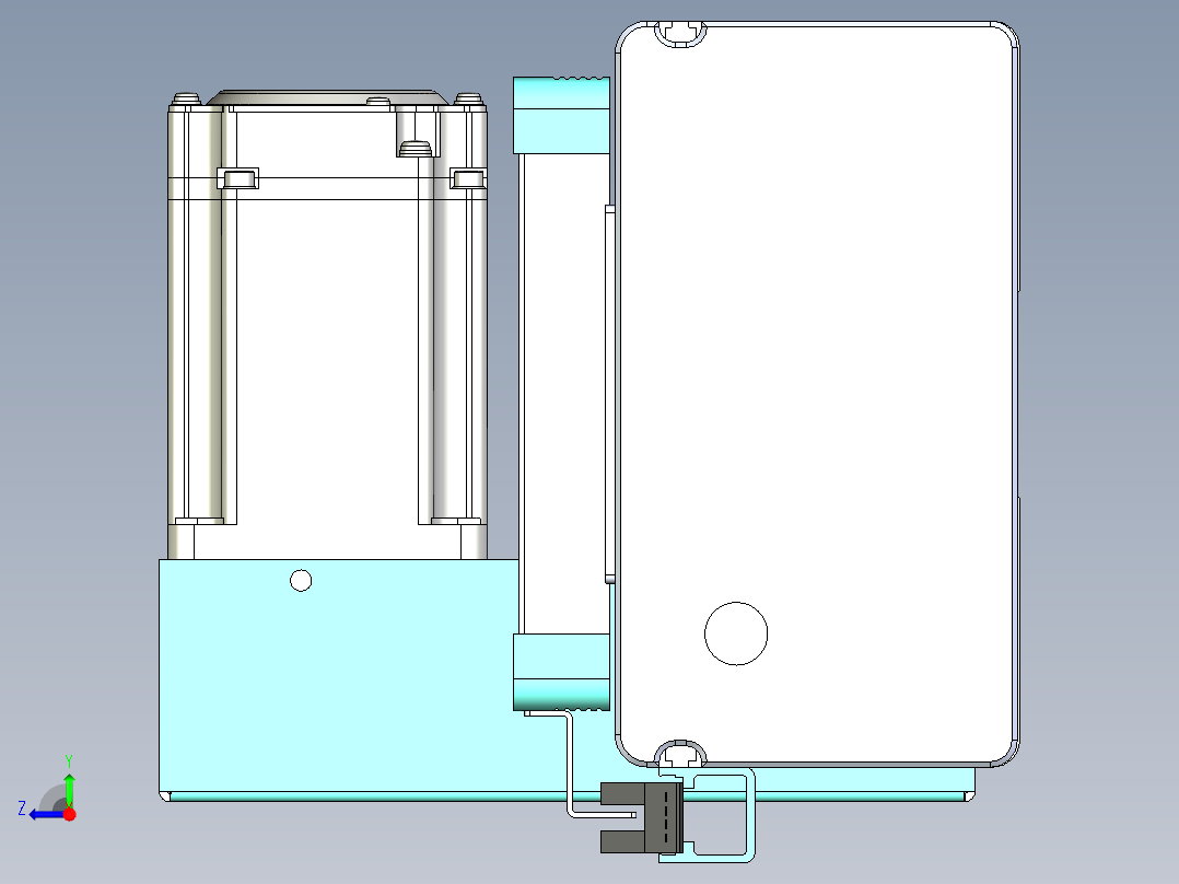 威洛博VBC同步带传动一无尘环境VBC14-L45-S900-BLU-ZP40-C3右视图