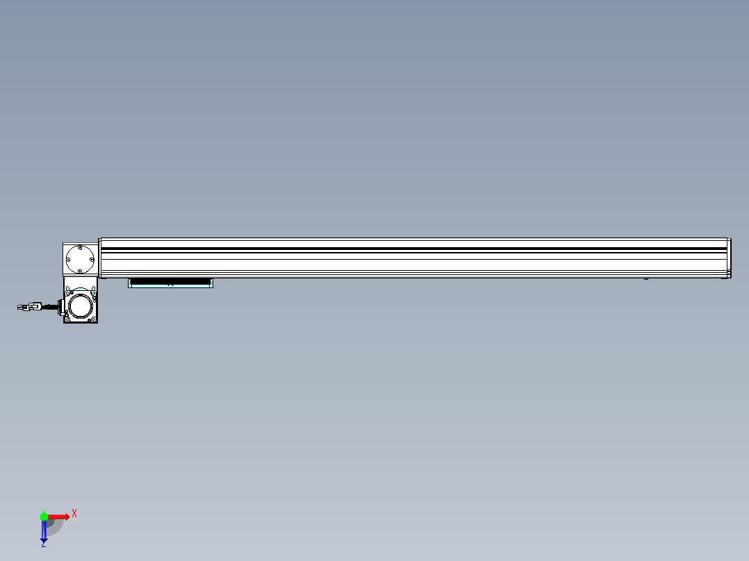 威洛博VBC同步带传动一无尘环境VBC14-L45-S900-BLU-ZP40-C3俯视图