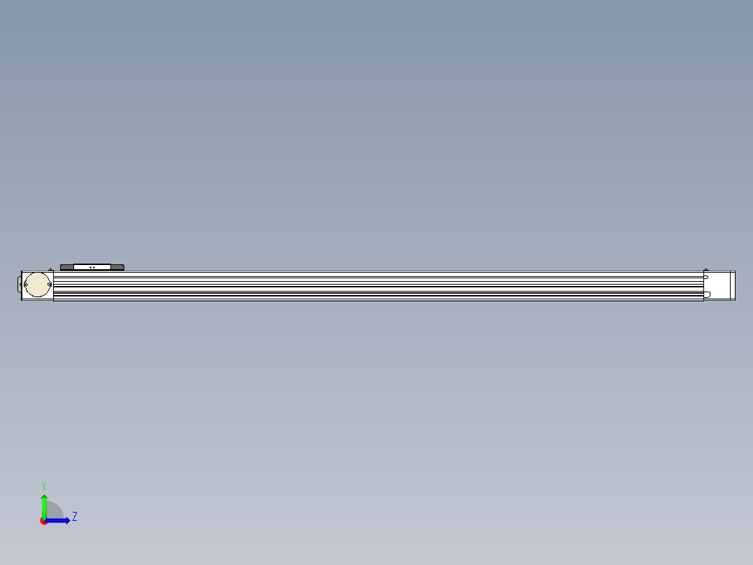 同步带滑台-欧规BC6-L120-S1250-R-P40-D3左视图