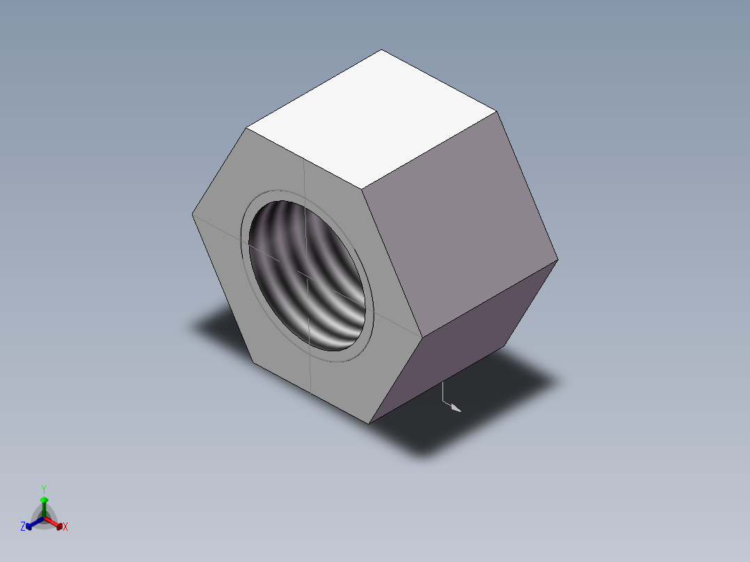 M12螺母正等轴测图