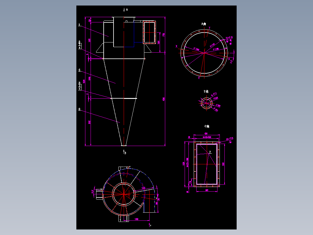 <span style='color: red'>V</span>300<span style='color: red'>V</span><span style='color: red'>型</span>动态<span style='color: red'>选</span><span style='color: red'>粉</span><span style='color: red'>机</span>配套旋风分离器