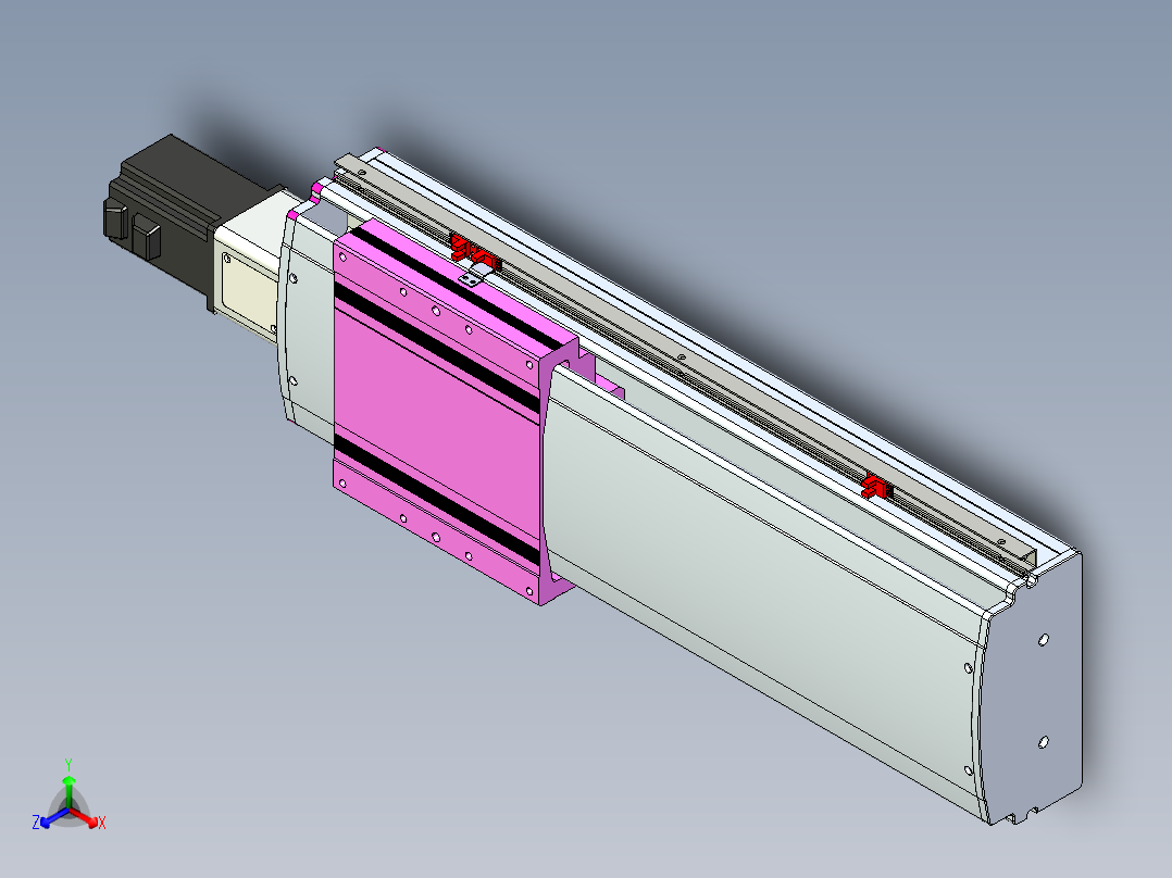 VF丝杆传动-一般环境VF22-L20-C-S400-BC-P75-C4正等轴测图