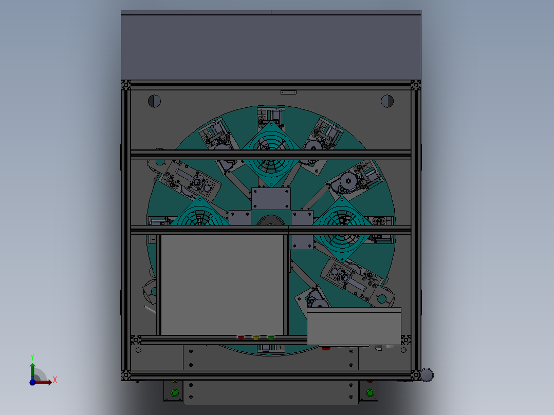 两轴研磨机前视图