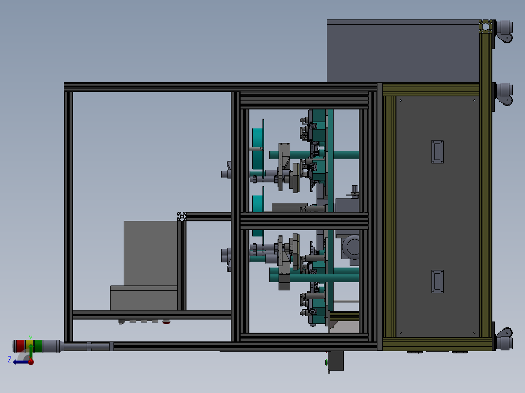 两轴研磨机右视图