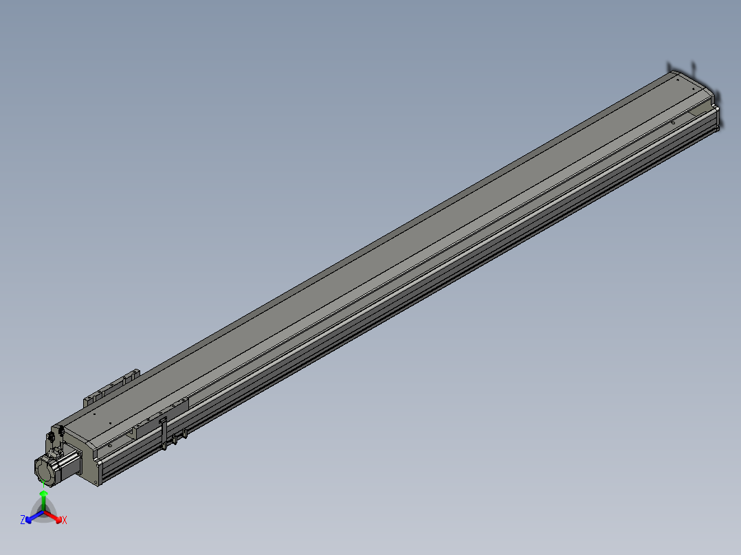 东锦丝杆传动-直线滑台模组DH210-C-L10-S2050-BC-P750W-C3正等轴测图