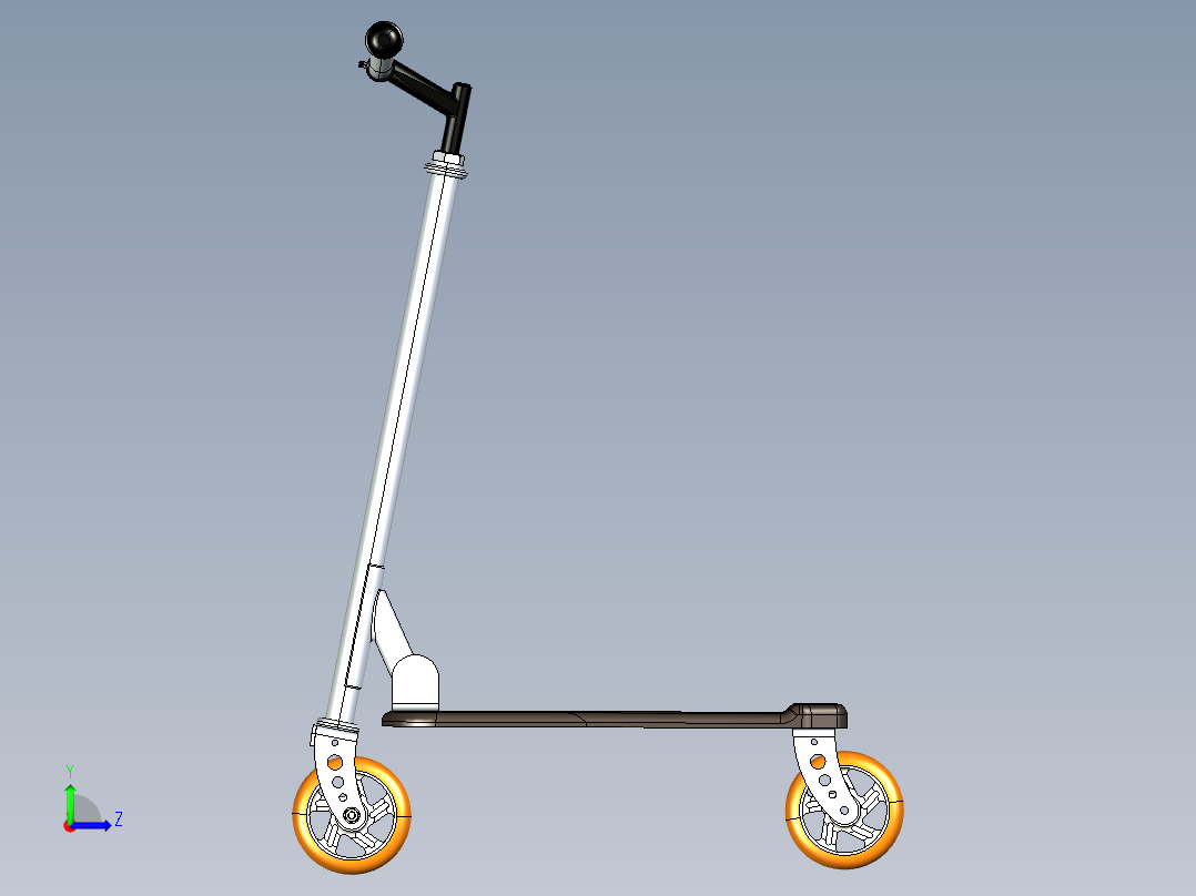 儿童滑板车左视图