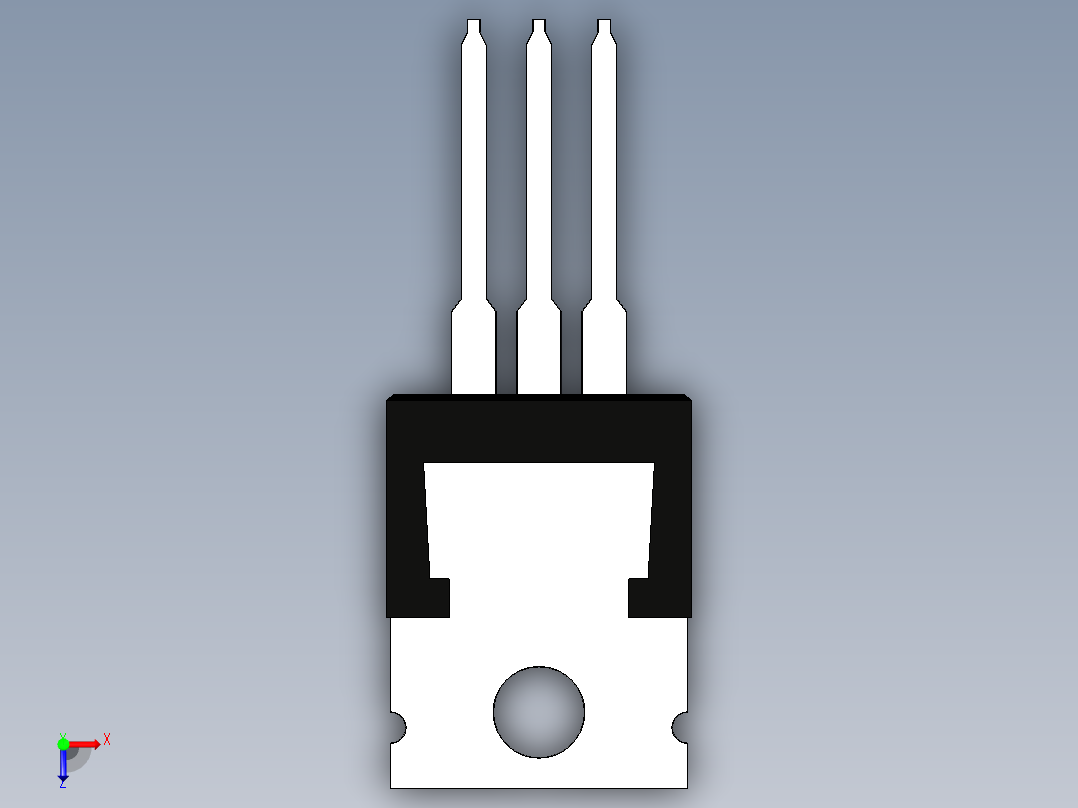 带2或3引脚的4种TO-220封装，长销或短销俯视图