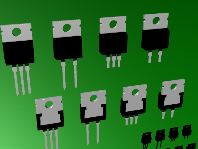 带2或3引脚的4种TO-220封装，长销或短销