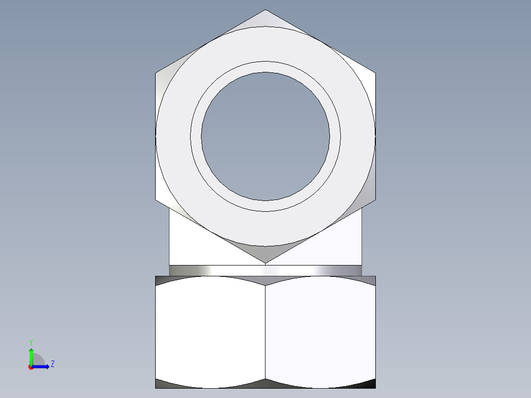 卡套式工业通用硬管接头EO_Union_tee_T28L71左视图