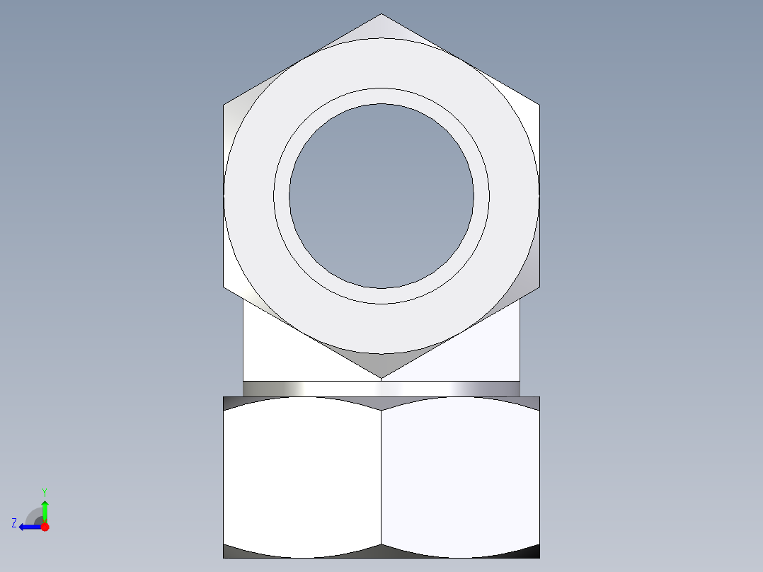 卡套式工业通用硬管接头EO_Union_tee_T28L71右视图