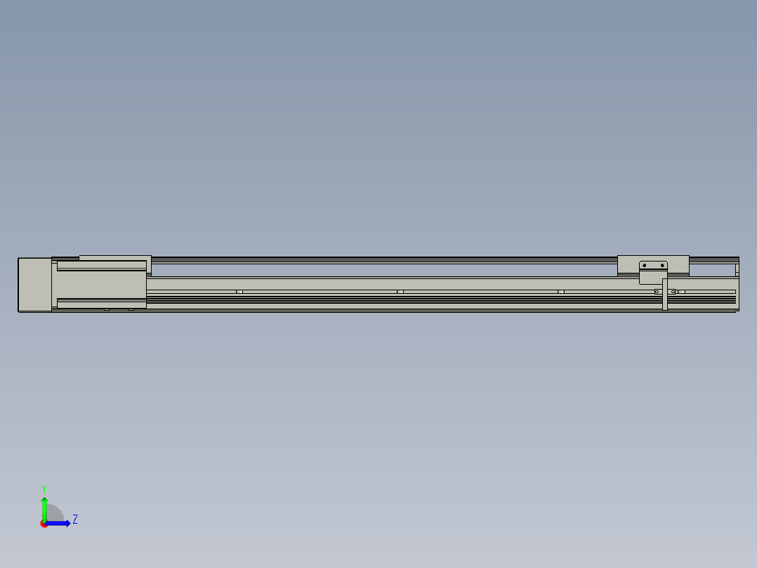 直线模组LHAT10-CA-S650-L-C3设计图纸左视图