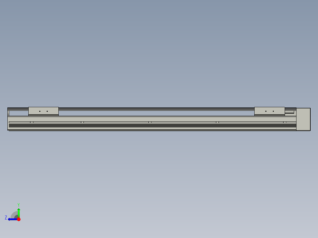 直线模组LHAT10-CA-S650-L-C3设计图纸右视图