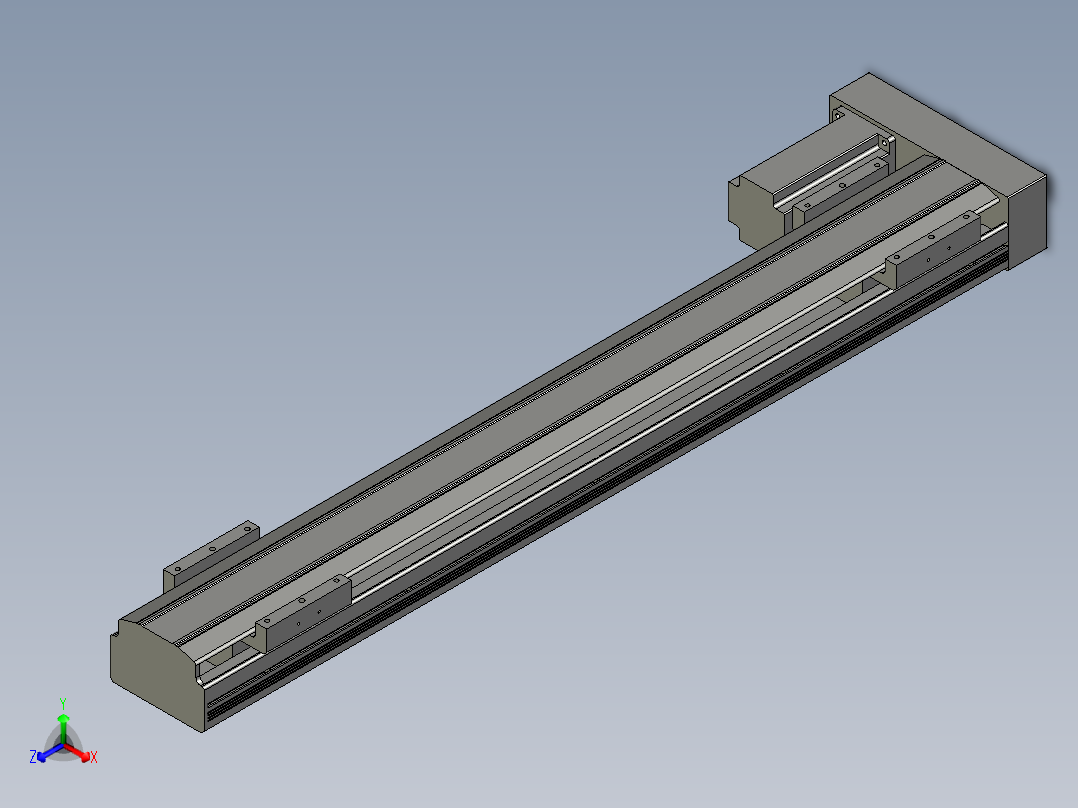 直线模组LHAT10-CA-S650-L-C3设计图纸正等轴测图