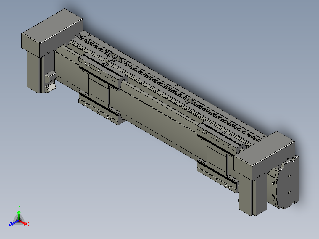 威洛博双电机滑台-VBF14S2-L50-S250-BU-P40-C6正等轴测图