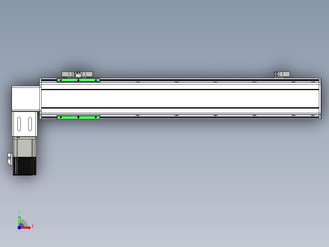 同步带滑台-半封闭B10-L90-S500-L-P40-D3前视图
