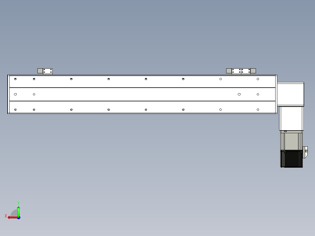 同步带滑台-半封闭B10-L90-S500-L-P40-D3后视图