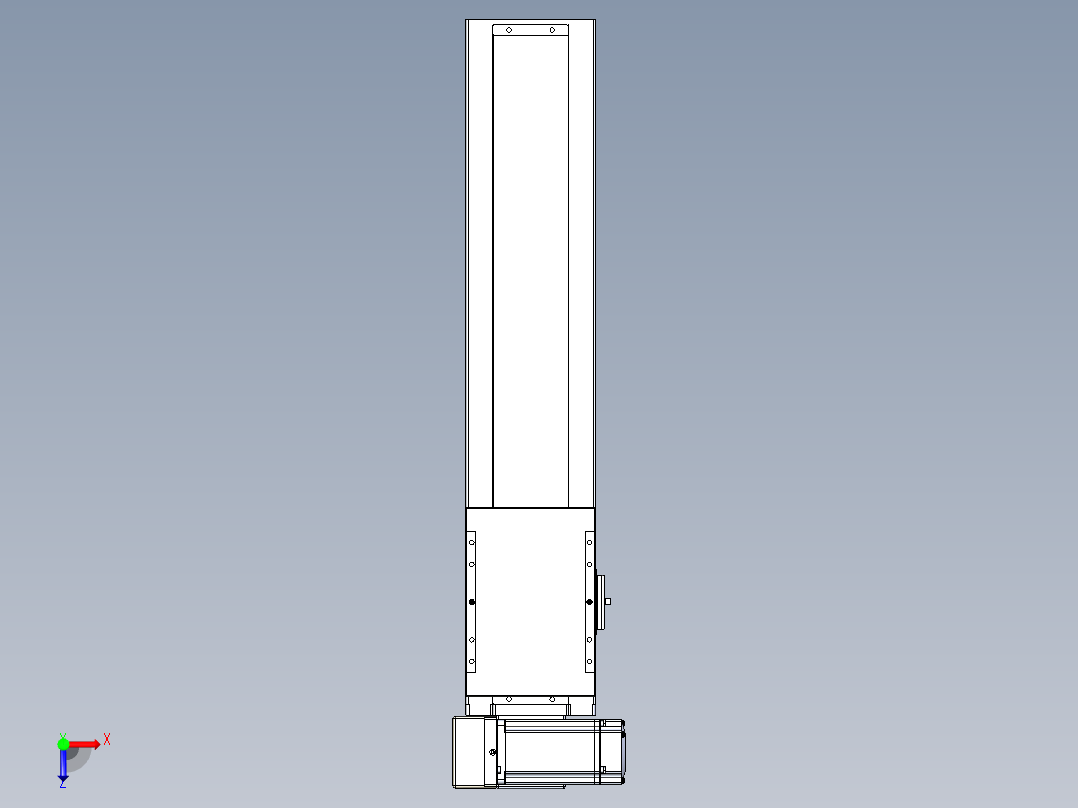 同步带全封闭直线模组TPA-HCB-120D-90-L400-LU-Y-P40-N3俯视图