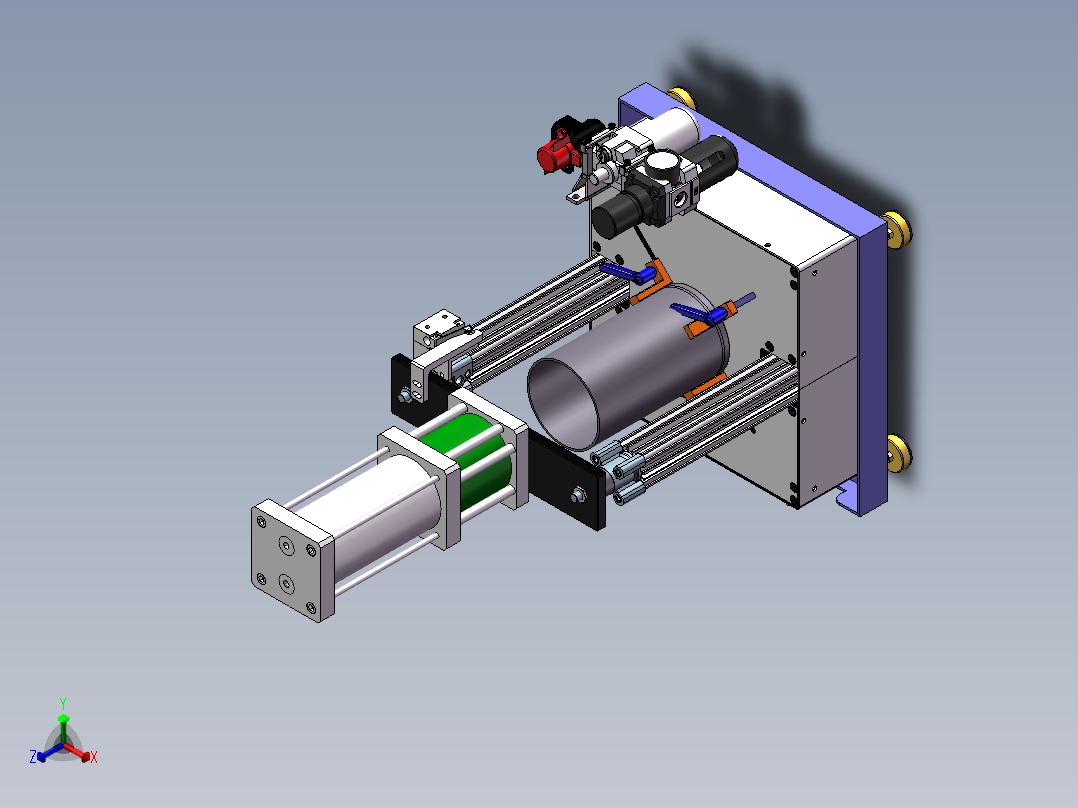 瓶装压缩机sw18可编辑正等轴测图