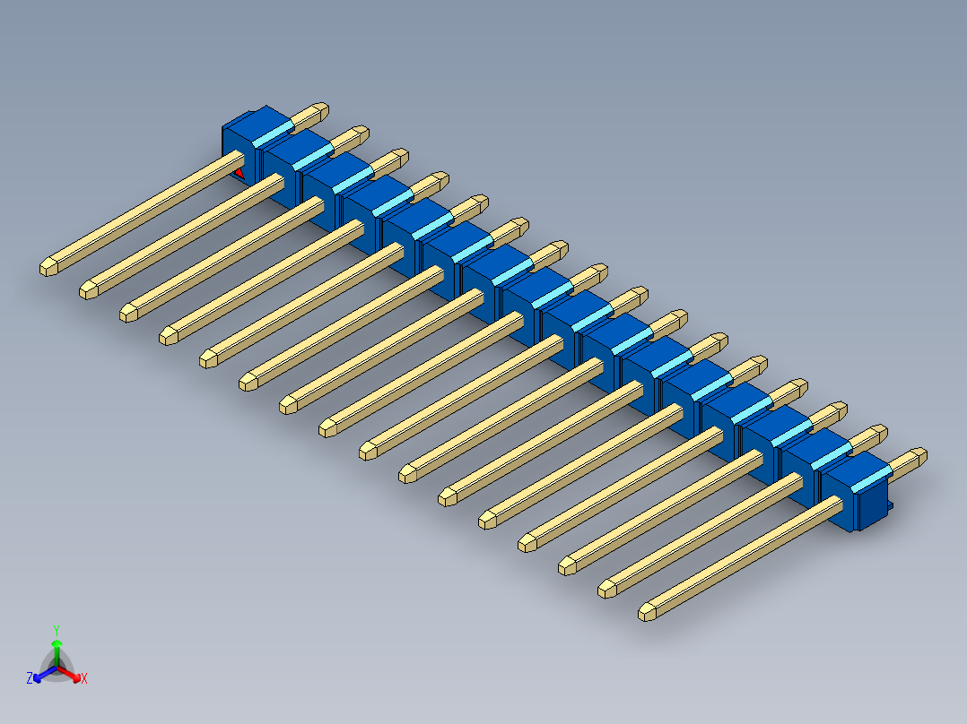 彩色公头100mil（2.54mm）系列-DS1021_blue_1x16p_100mil_Type5_rev1.0