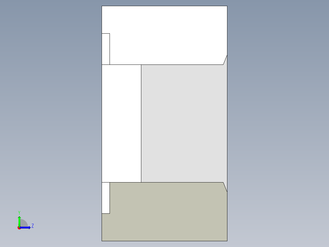 壓板2318(B)-3D多系列多零件图纸模型左视图