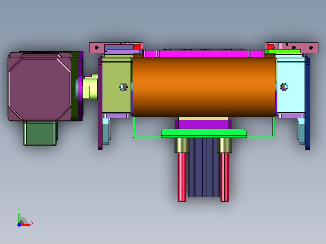 托盘片基带皮带运输流水线前视图