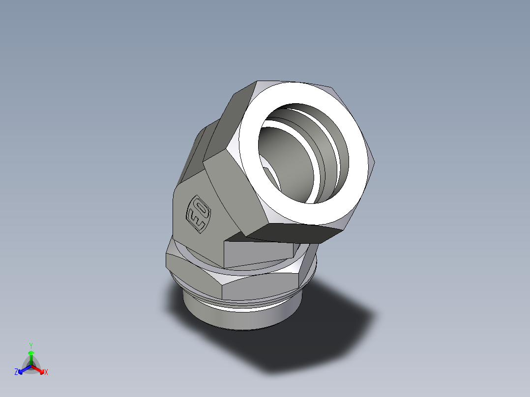 卡套式工业通用硬管接头EO_Adjustable_locknut_45_deg_elbow_VEE42ZLRCF