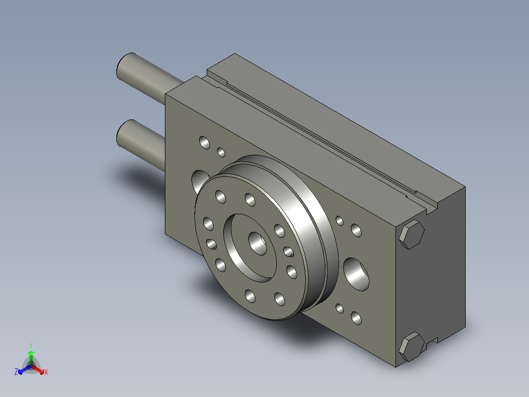 旋转气爪PRC25S正等轴测图