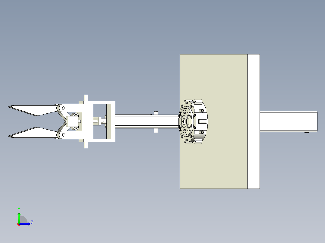 校园垃圾拾捡机器人捡拾机构设计【三维SW】 CAD说明参考资料左视图