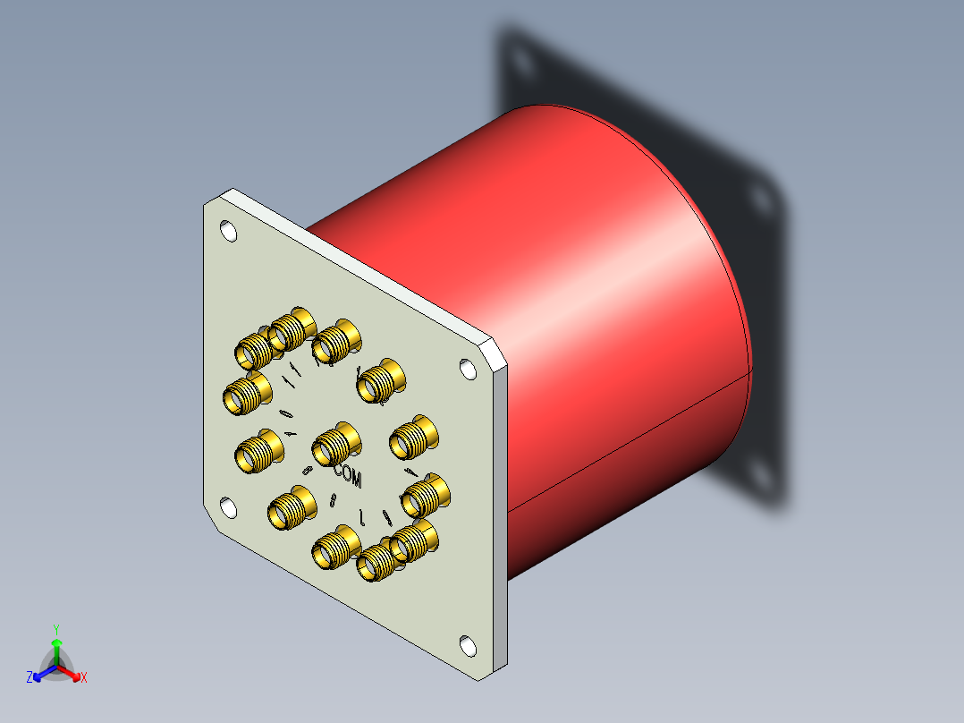 SMA接口25正等轴测图