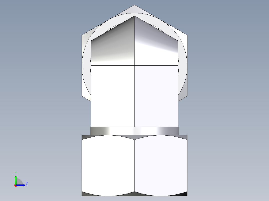 卡套式工业通用硬管接头EO_Union_elbow_W30ZS71左视图