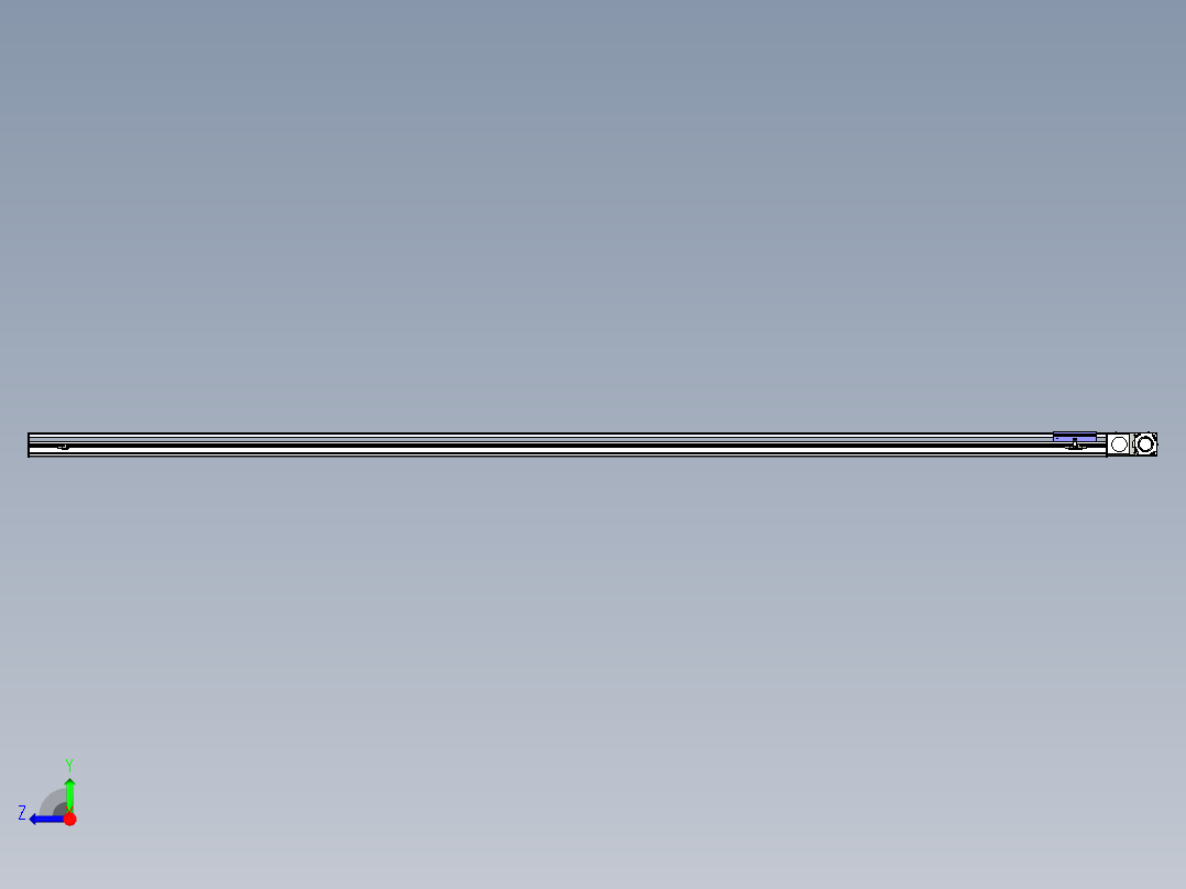同步带滑台-半封闭B17H-L50-S3700-L-P75-D3右视图