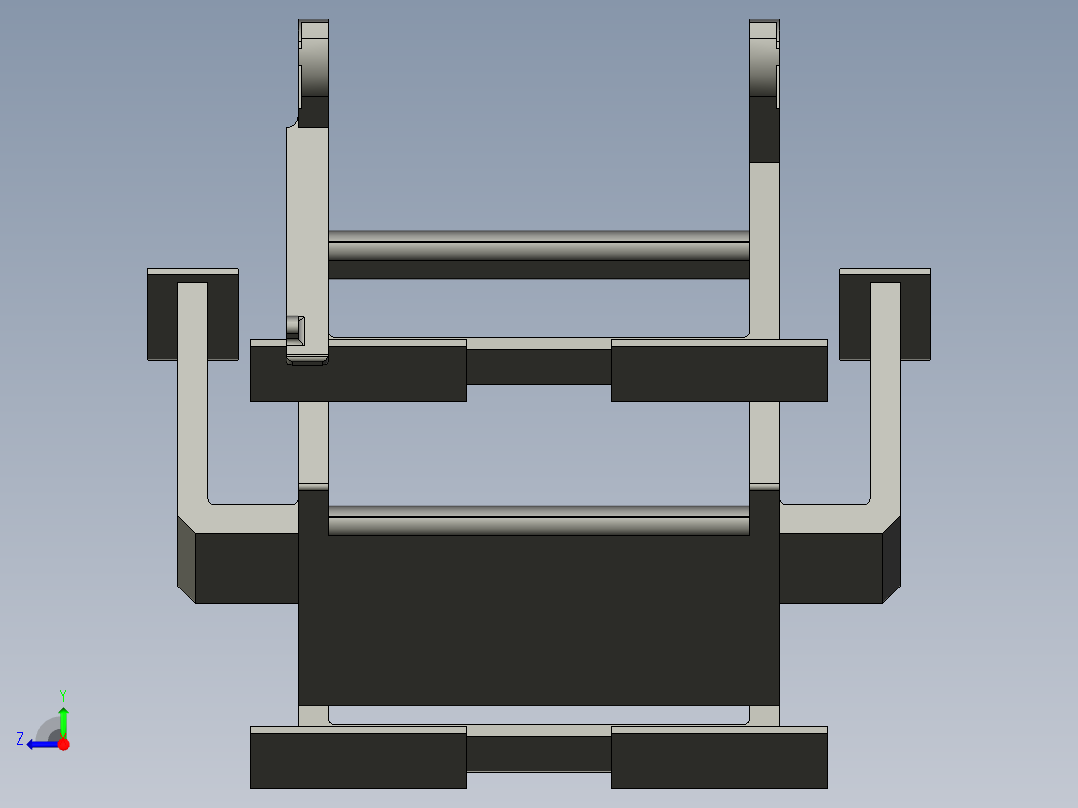 XJD-20016D橡胶护舷挤出机随动供料机的设计右视图