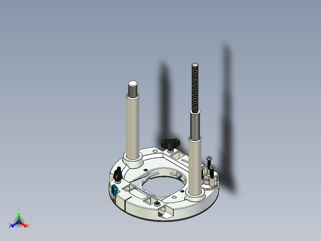刳刨机正等轴测图