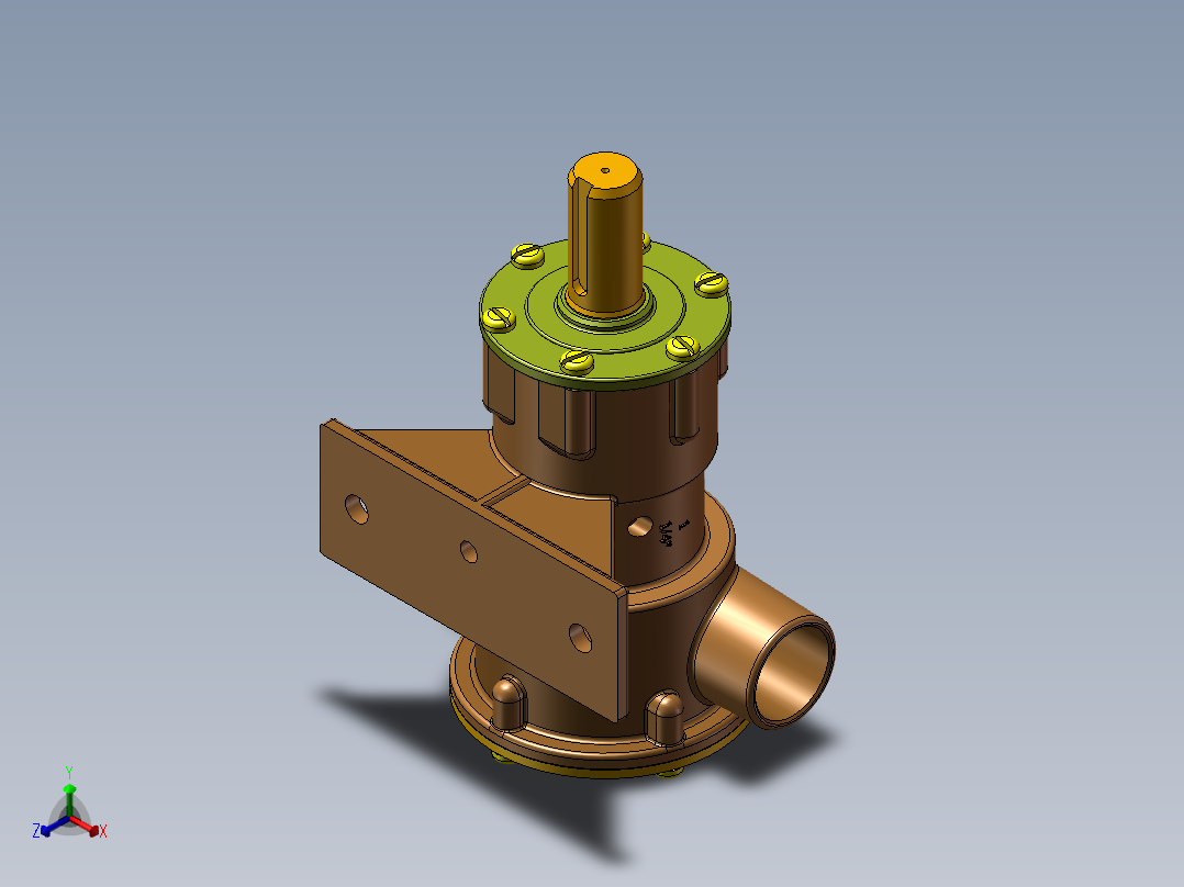 船泵3D模型正等轴测图