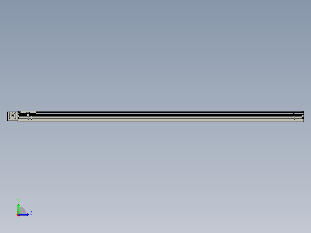东锦同步带传动-直线滑台模组DH120B-L125-S2000-BL-P400W-C3左视图