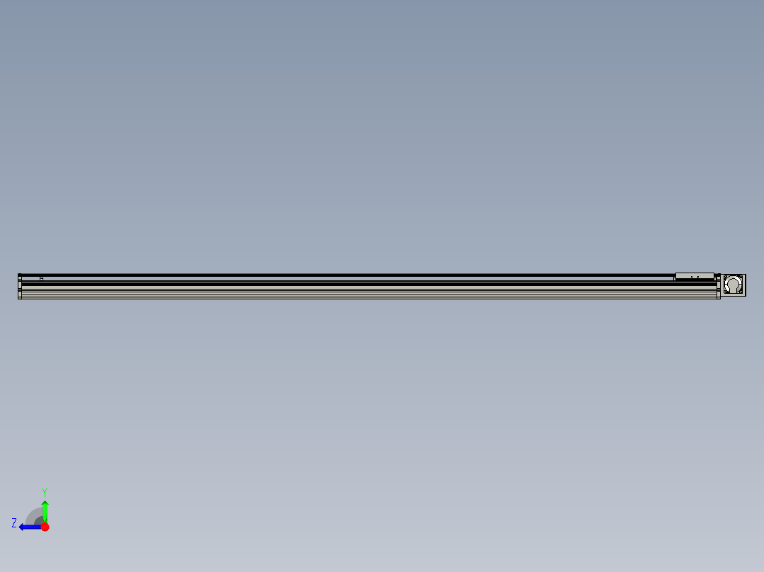 东锦同步带传动-直线滑台模组DH120B-L125-S2000-BL-P400W-C3右视图