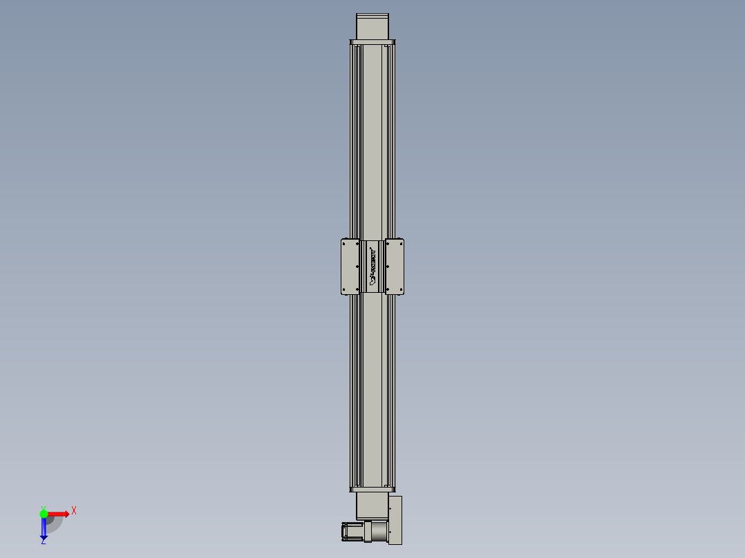 威洛博直线电机模组EB20-L224-S1600-BL-ZP75-MS3-5K俯视图