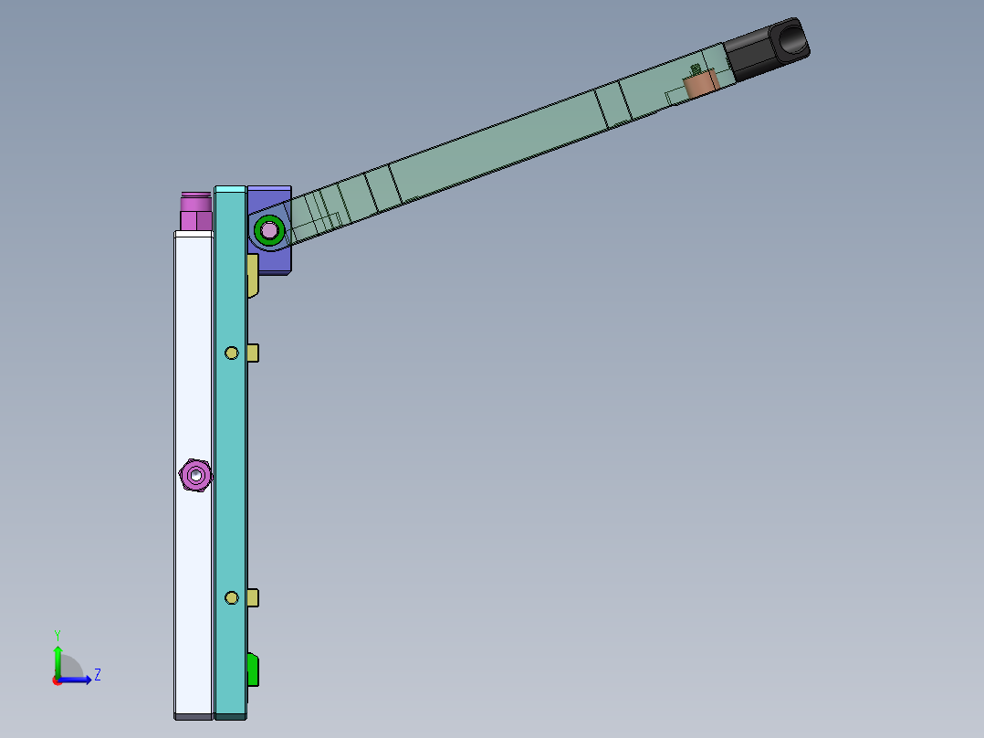 W68G贴胶治具旋转式-1出4左视图