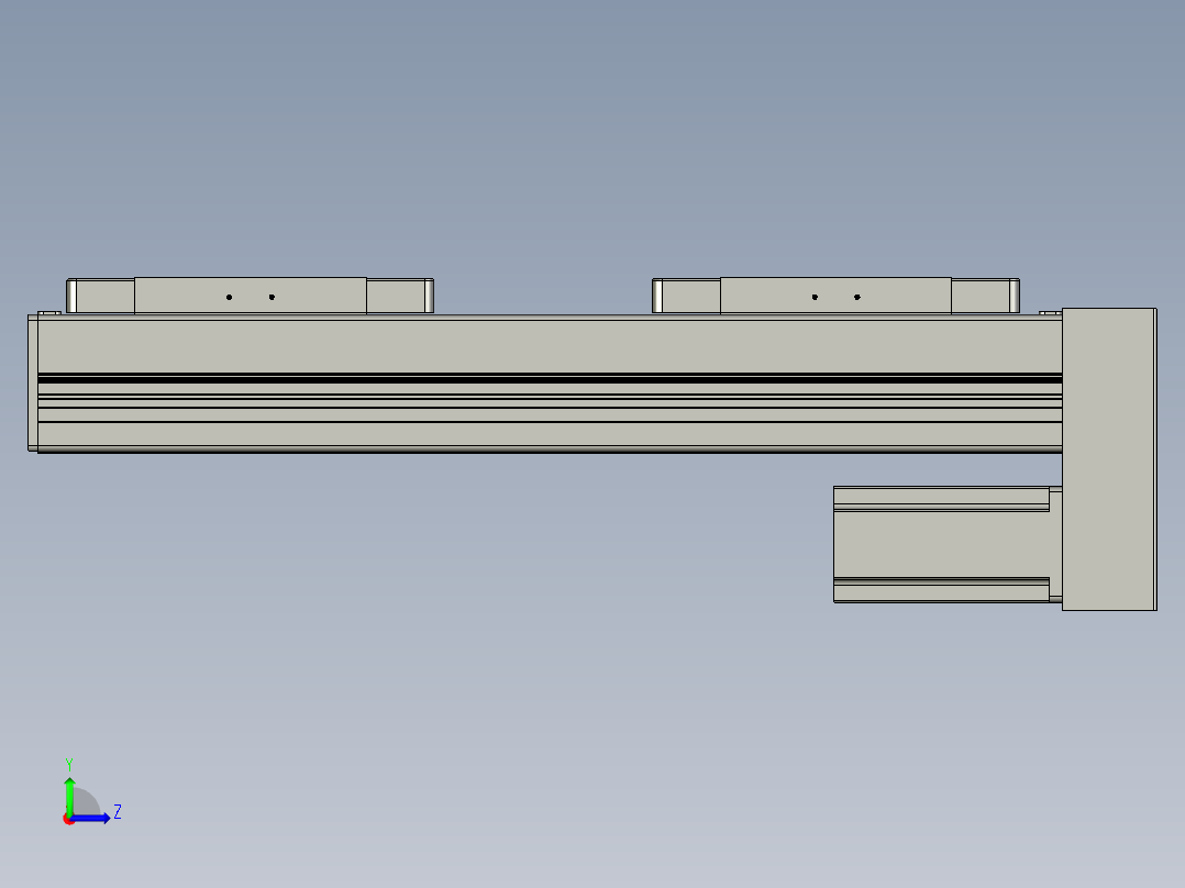 直线模组LHC14-S250-D设计图纸左视图