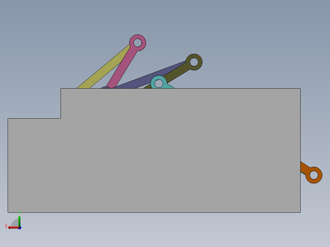 直角压料机构后视图