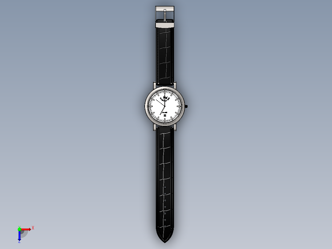 男式腕表俯视图