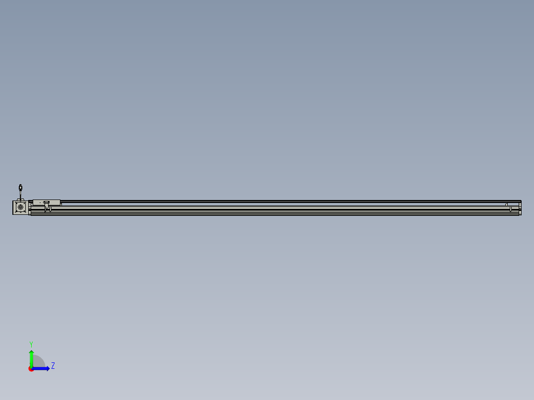 东锦同步带传动-直线滑台模组DH135B-L125-S2250-BL-P400W-C3左视图