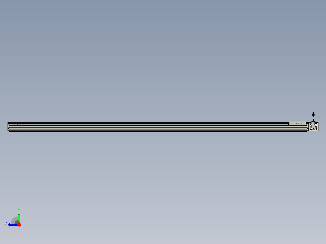 东锦同步带传动-直线滑台模组DH135B-L125-S2250-BL-P400W-C3右视图