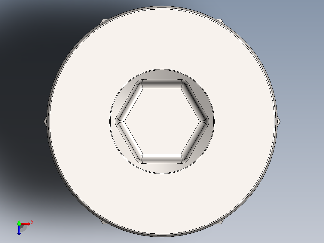紧固件-M4 Stainless Flathead俯视图