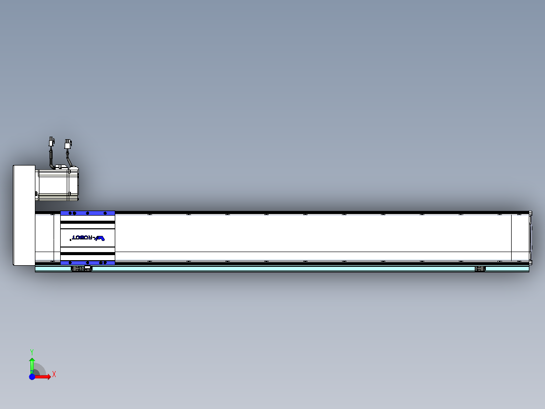 VF丝杆传动-一般环境VF14-Lxx-C-S1000-BR-ZP75-C3前视图