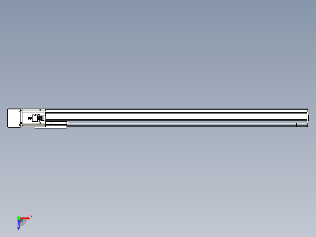 VF丝杆传动-一般环境VF14-Lxx-C-S1000-BR-ZP75-C3俯视图