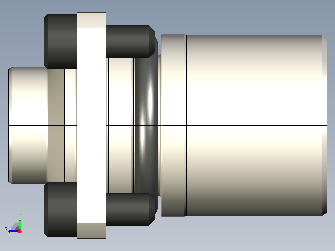 KOSMEKBFP2x0-0多系列多零件图纸模型多系列多零件图纸模型右视图