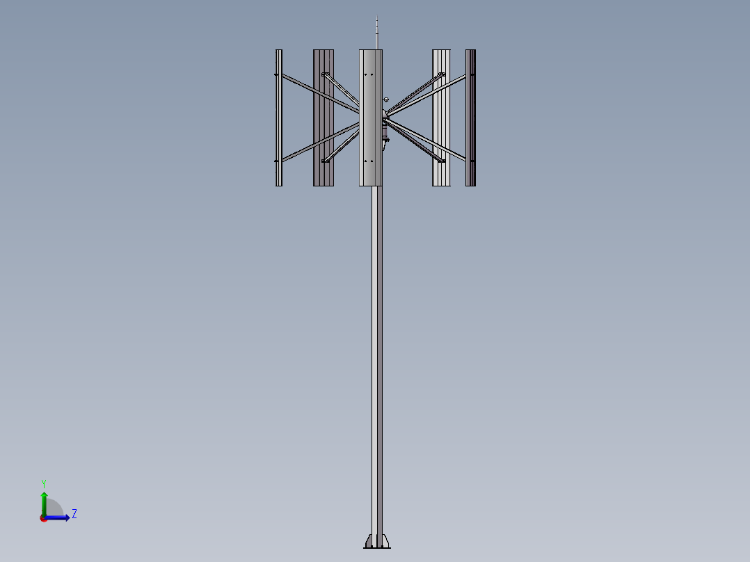 新型2KW风力发电机左视图