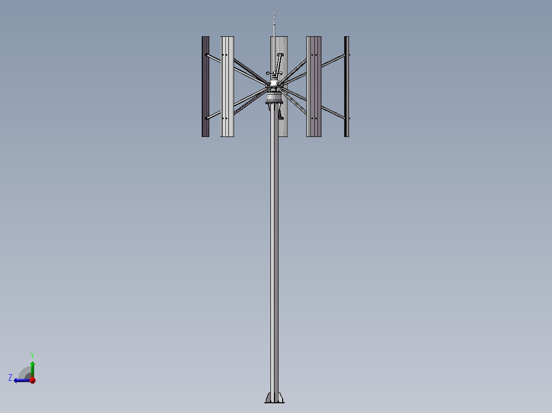 新型2KW风力发电机右视图