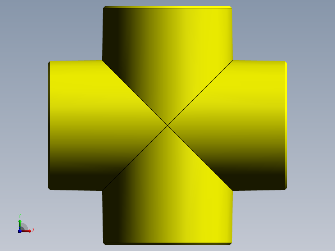 straight cross inch前视图